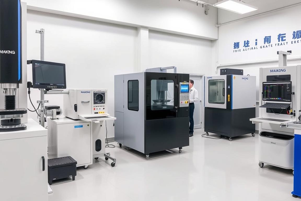 Advanced testing equipment for aluminum forged parts at MAIKONG quality lab