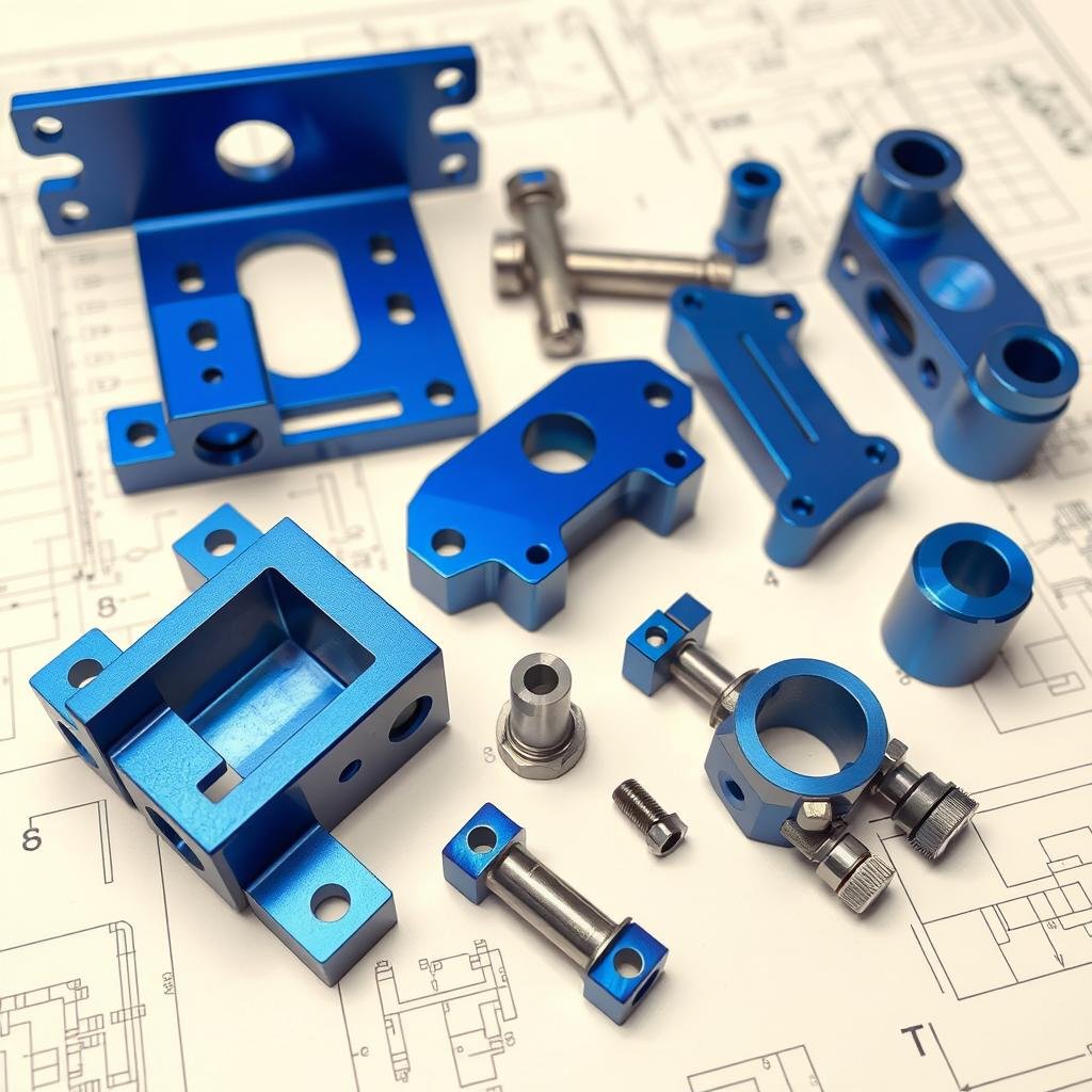 Aerospace components made from cold forged type-ii anodized machined aluminum