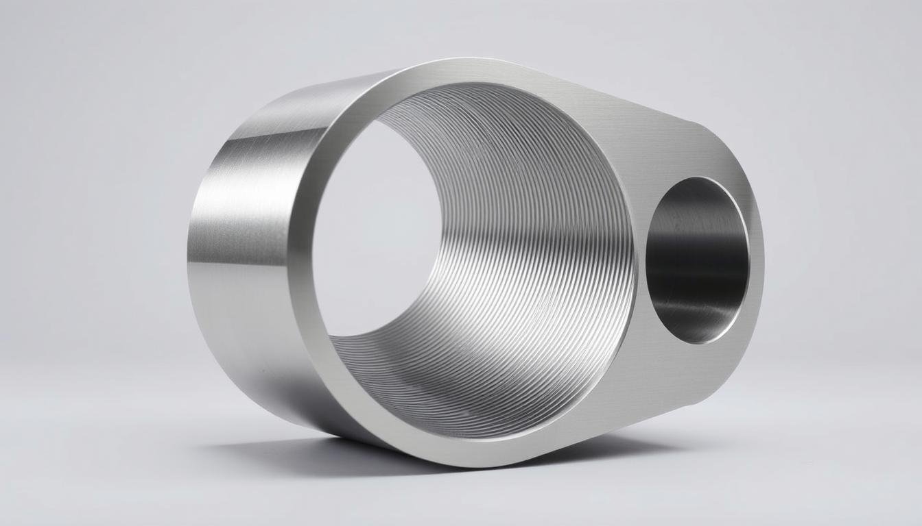 Aluminum forged alloy component showing grain structure