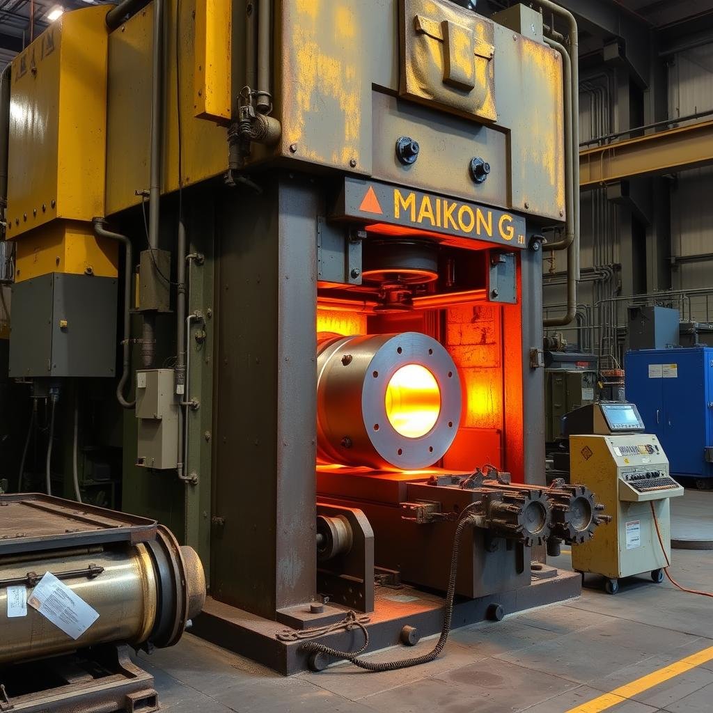 Aluminum forging press at MAIKONG manufacturing facility
