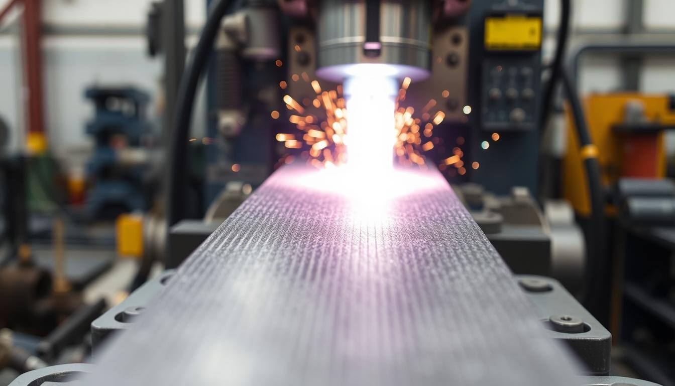 Aluminum forging process showing grain alignment and structural integrity