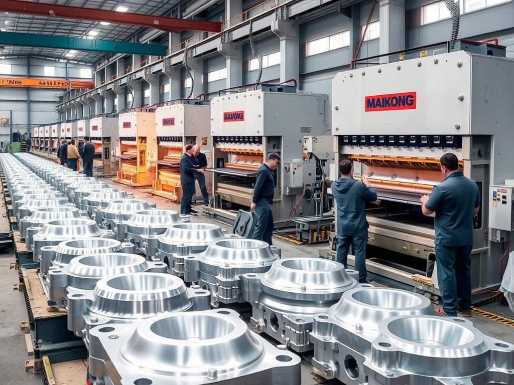 Aluminum forging production at MAIKONG Aluminum forging production at MAIKONG