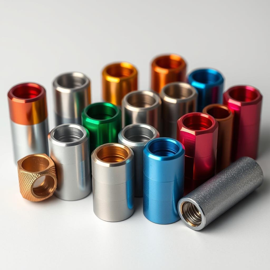 Aluminum tool ferrules with various surface treatments and finishes