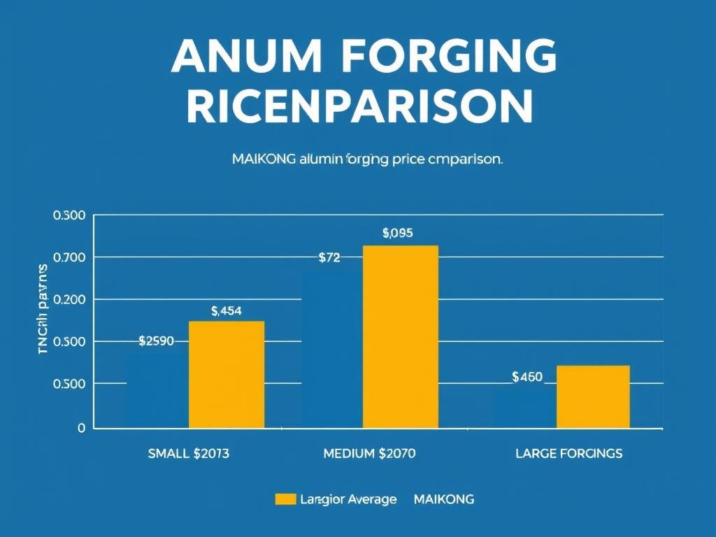 Aluminum tool forging price comparison chart showing MAIKONG's competitive pricing structure