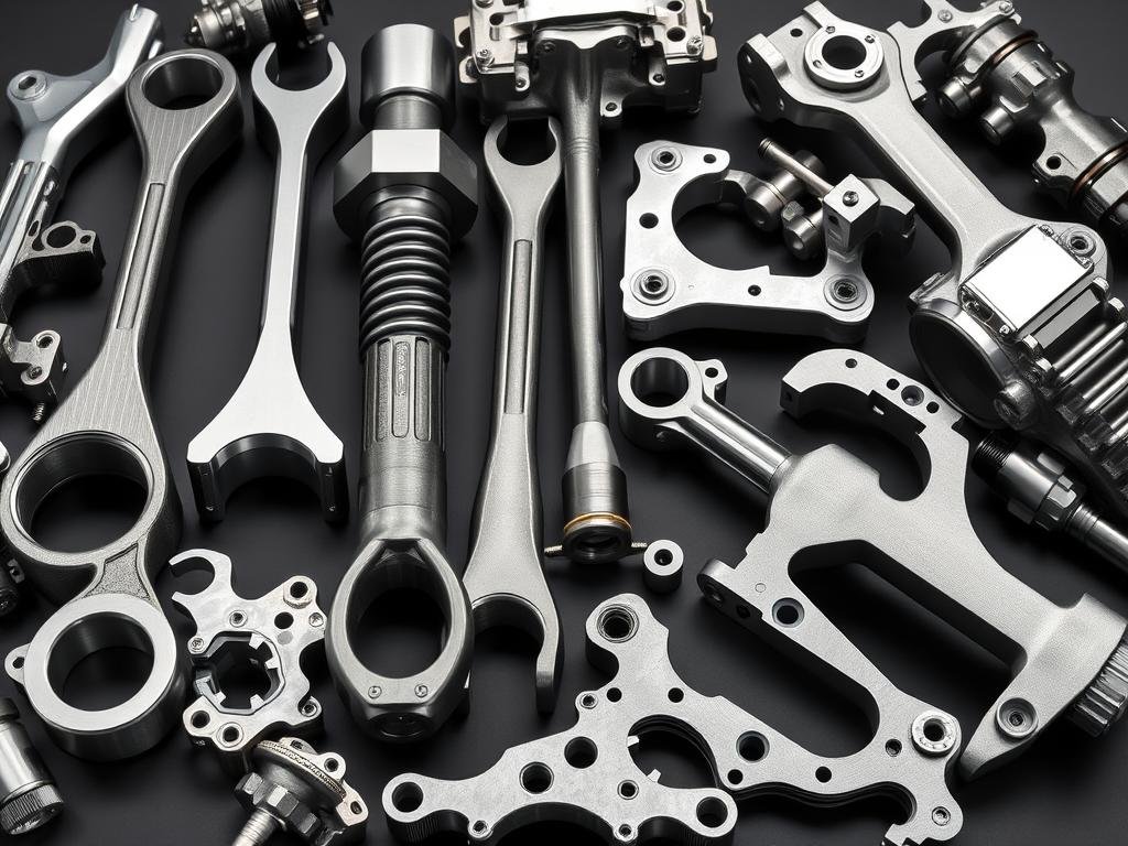 Automotive components made from aluminum forged alloys
