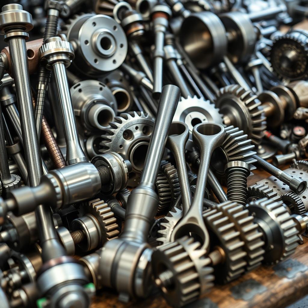 Automotive forged components including crankshafts and connecting rods