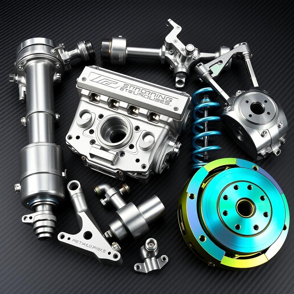 Automotive performance parts machined from billet