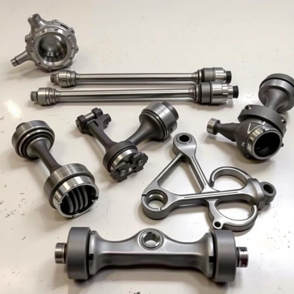 Automotive steel forged components including crankshafts, connecting rods and steering knuckles