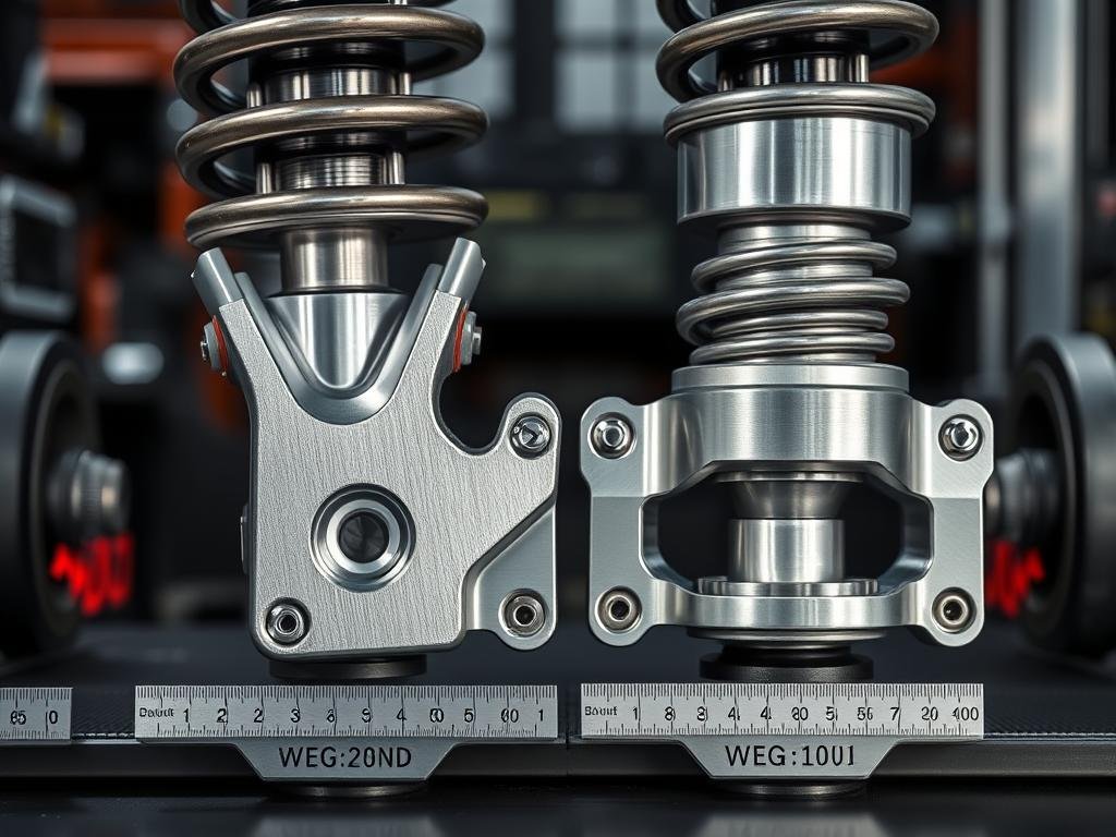 Automotive suspension component showing Benefits of Forged Aluminum in weight reduction