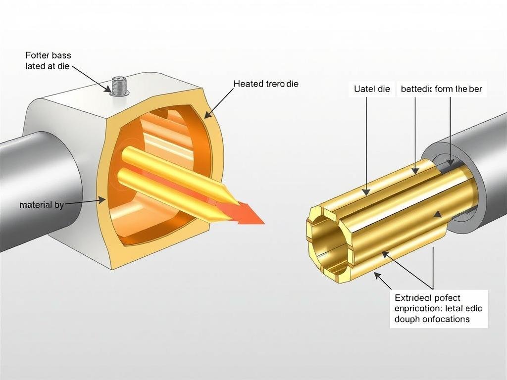 Brass extrusion manufacturing process at MAIKONG facility