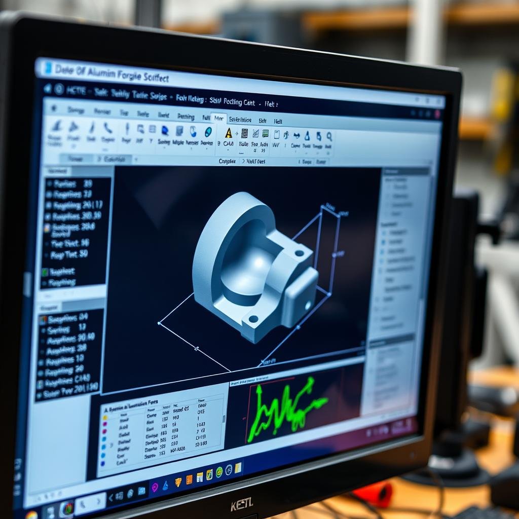 CAD/CAM design process for quality aluminum forge components