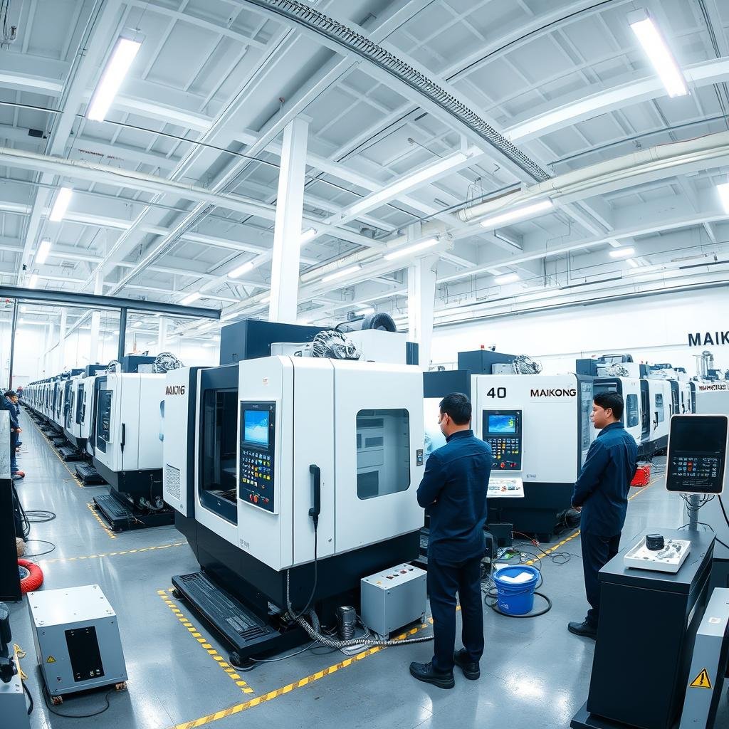 CNC machining center at MAIKONG facility CNC machining center at MAIKONG facility