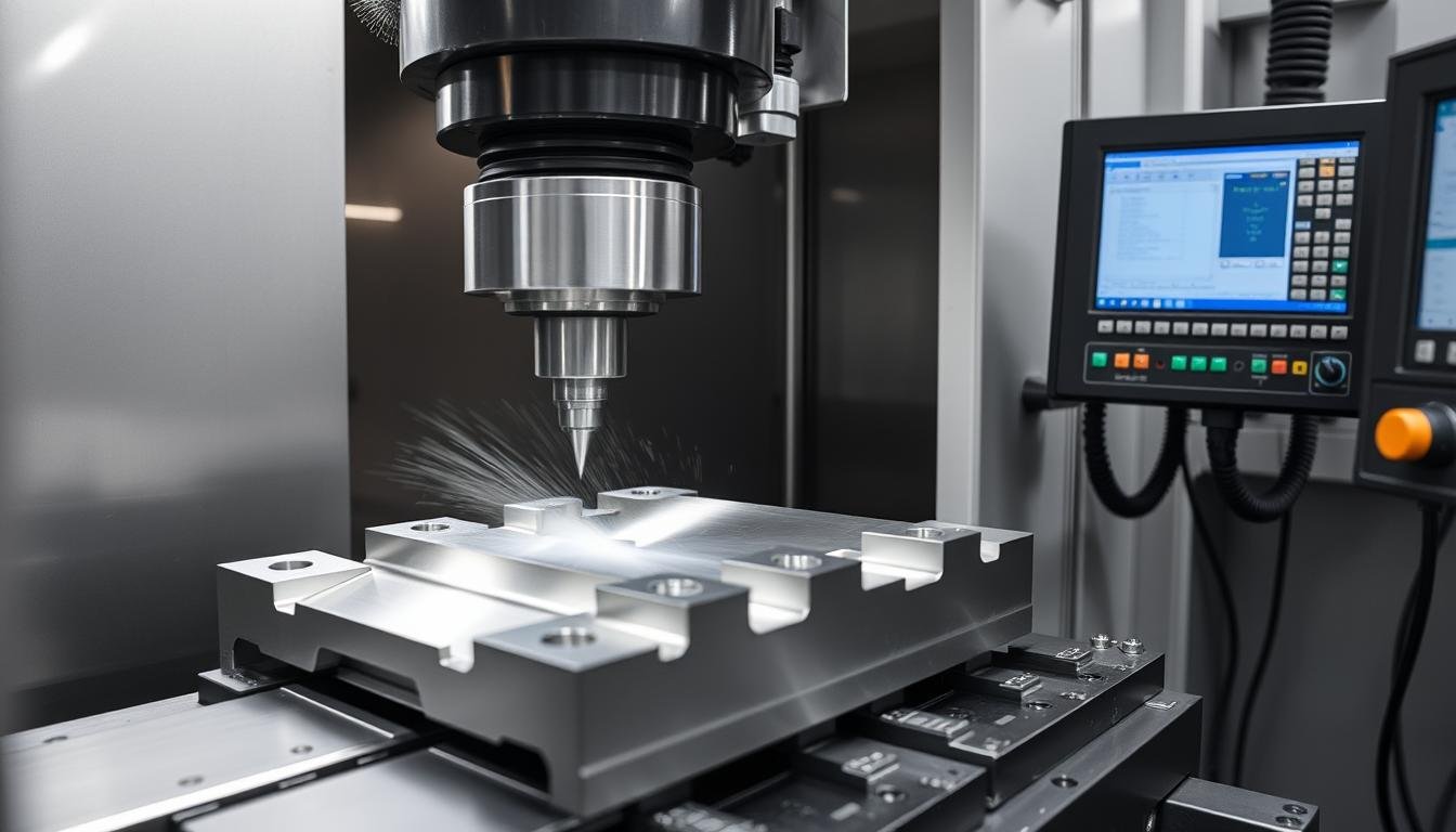 CNC machining of aluminum forged parts at MAIKONG facility showing precision milling operation