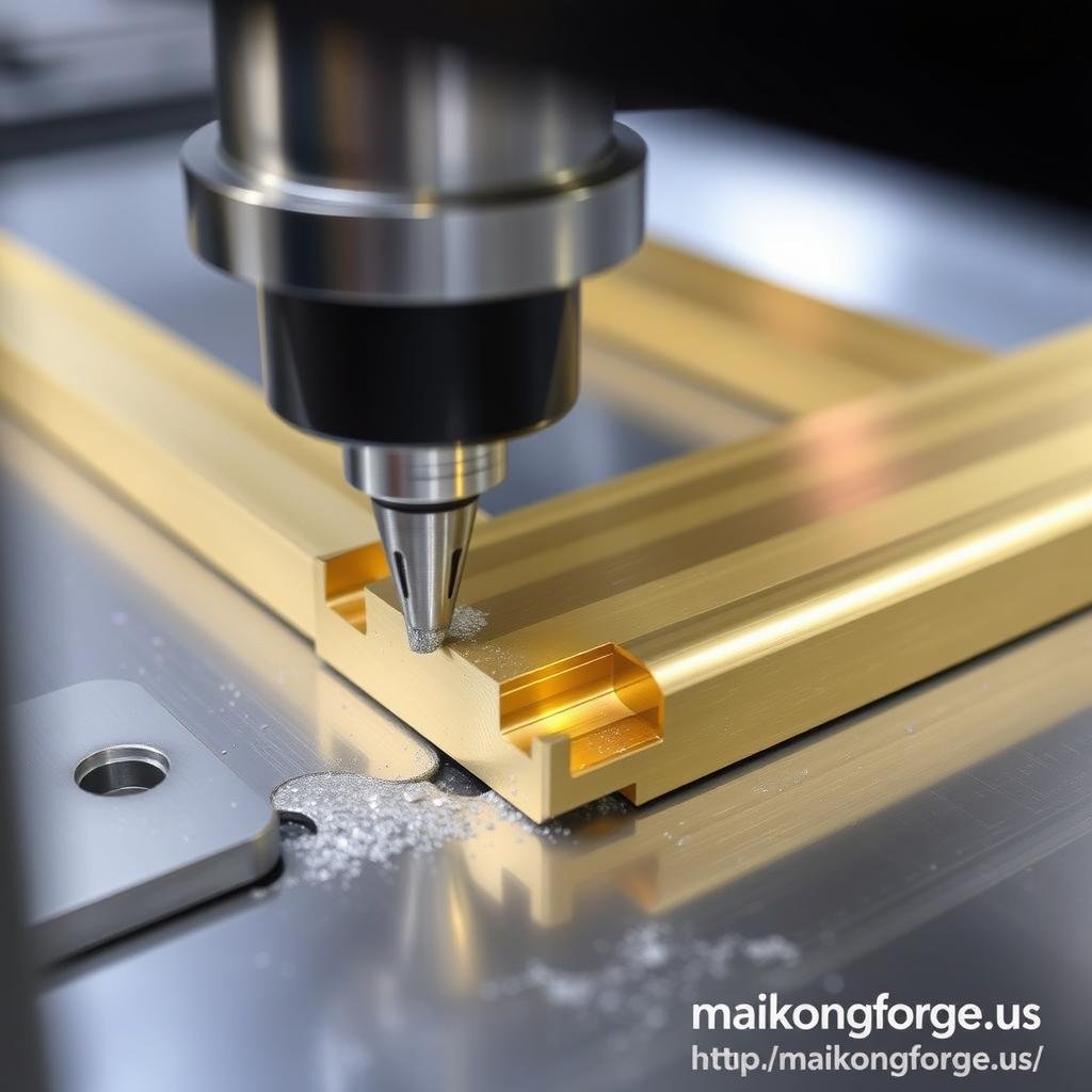 CNC machining of brass extrusion components at MAIKONG facility