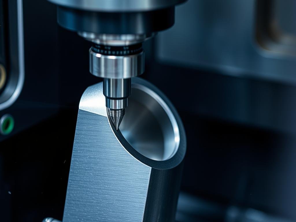 CNC machining of forged aluminum component as part of the finishing process