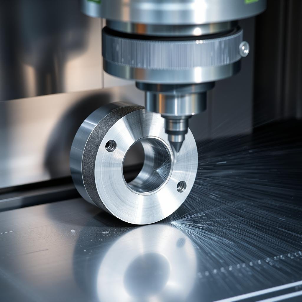 CNC machining of forged aluminum part for final dimensions CNC machining of forged aluminum part for final dimensions