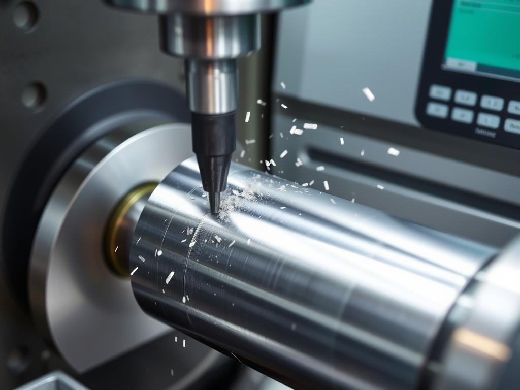 CNC turning operation at MAIKONG facility producing aluminum components