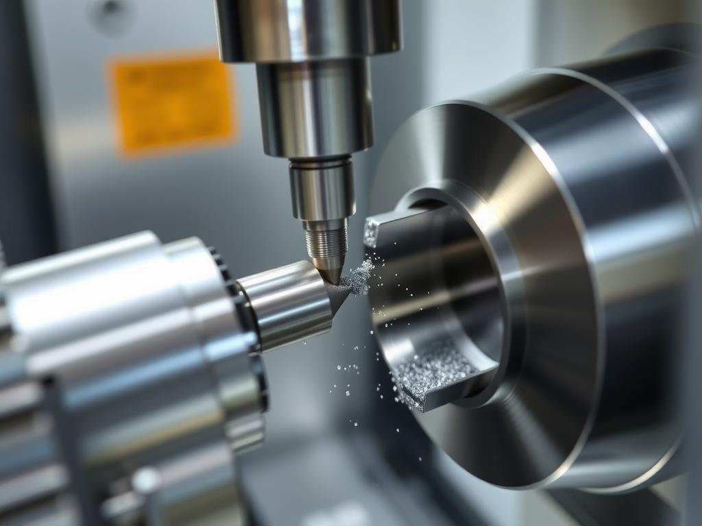 CNC turning operation at MAIKONG manufacturing facility