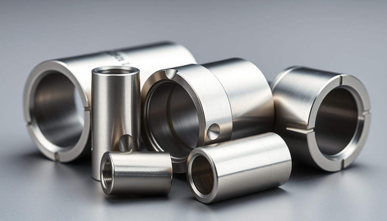 Close-up of precision aluminum forgings and extrusions tool ferrules manufactured by MAIKONG