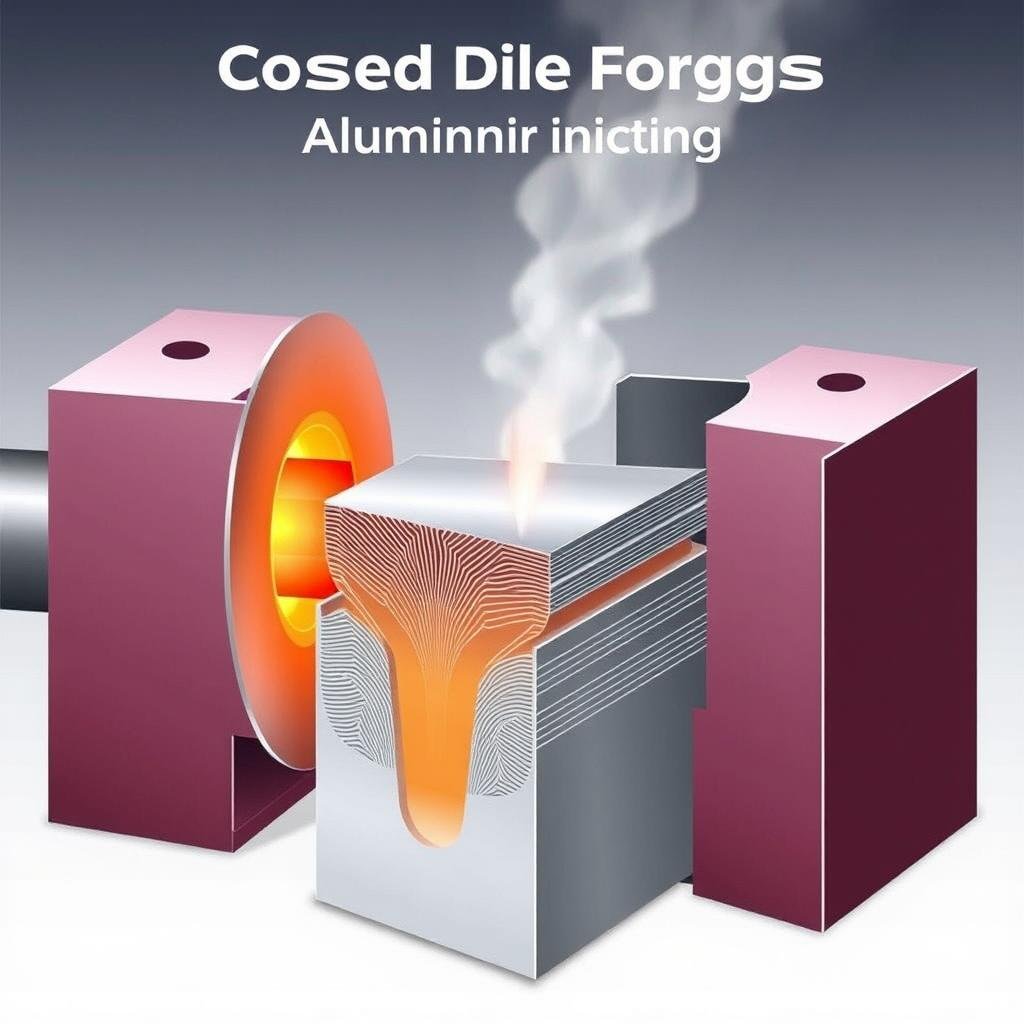 Closed die forging process for aluminum components at MAIKONG factory