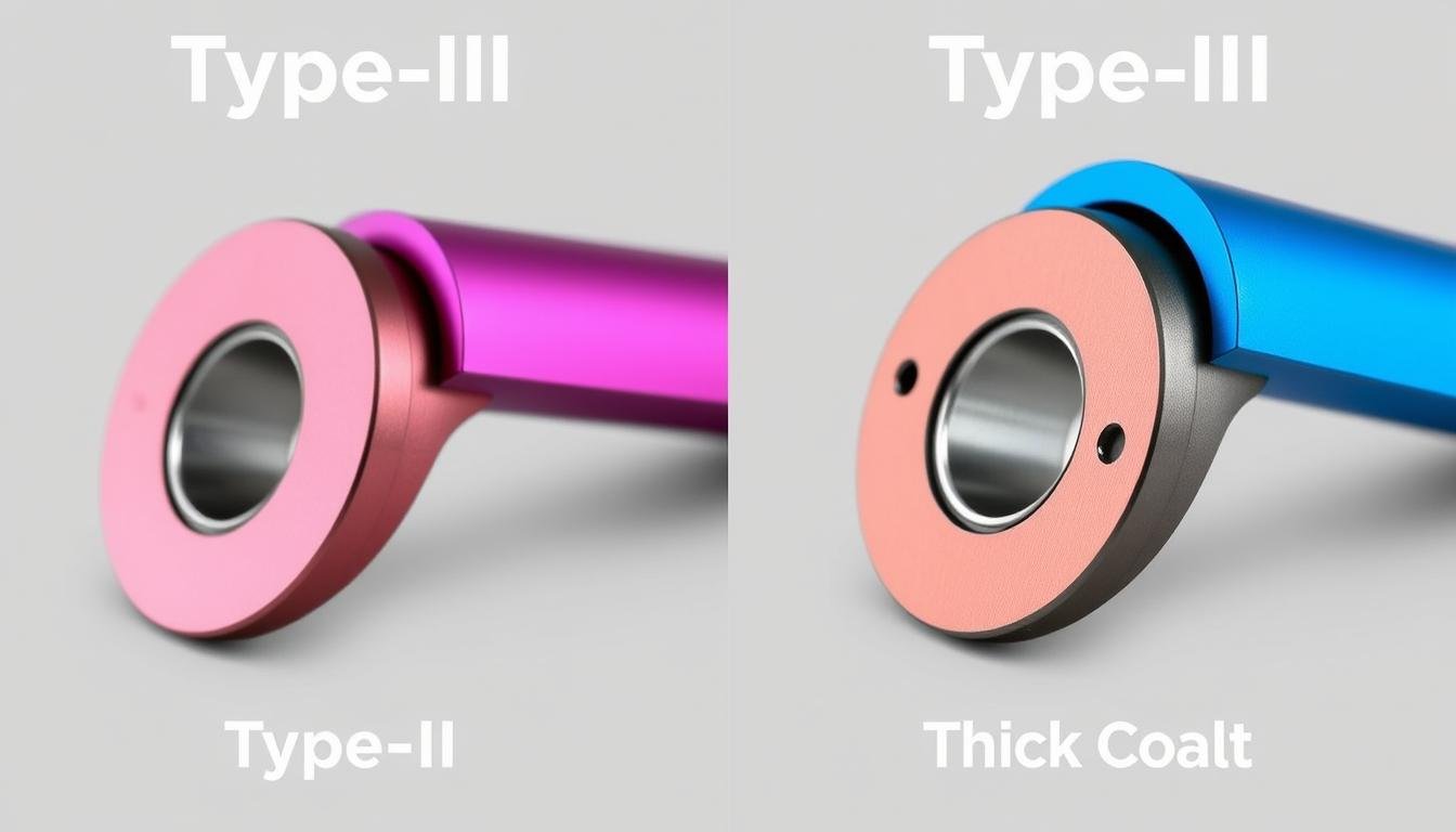 Comparison of Type-II and Type-III anodized cold forged machined aluminum components Comparison of Type-II and Type-III anodized cold forged machined aluminum components