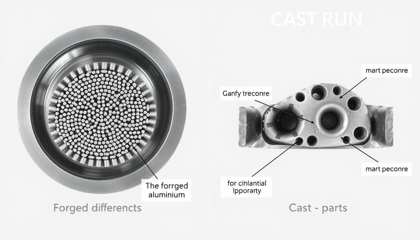 Comparison of aluminum forged vs cast parts showing the structural advantages developed through the History of Aluminum Forging