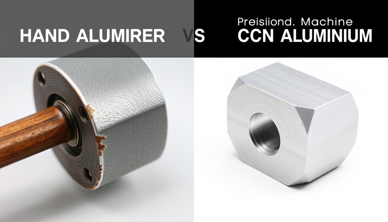 Comparison of aluminum hand forged vs machined vintage parts showing the distinct visual differences between both manufacturing methods