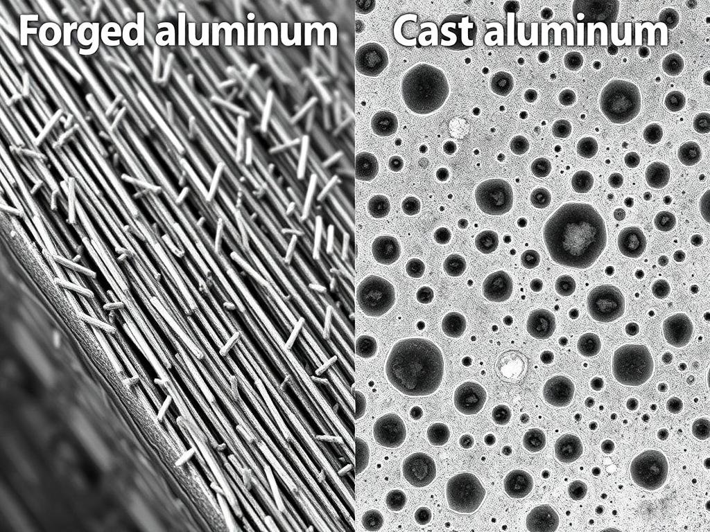 Comparison of forged vs cast aluminum microstructure