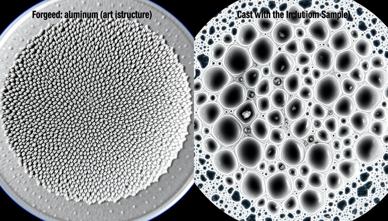 Comparison of forged vs cast aluminum microstructure