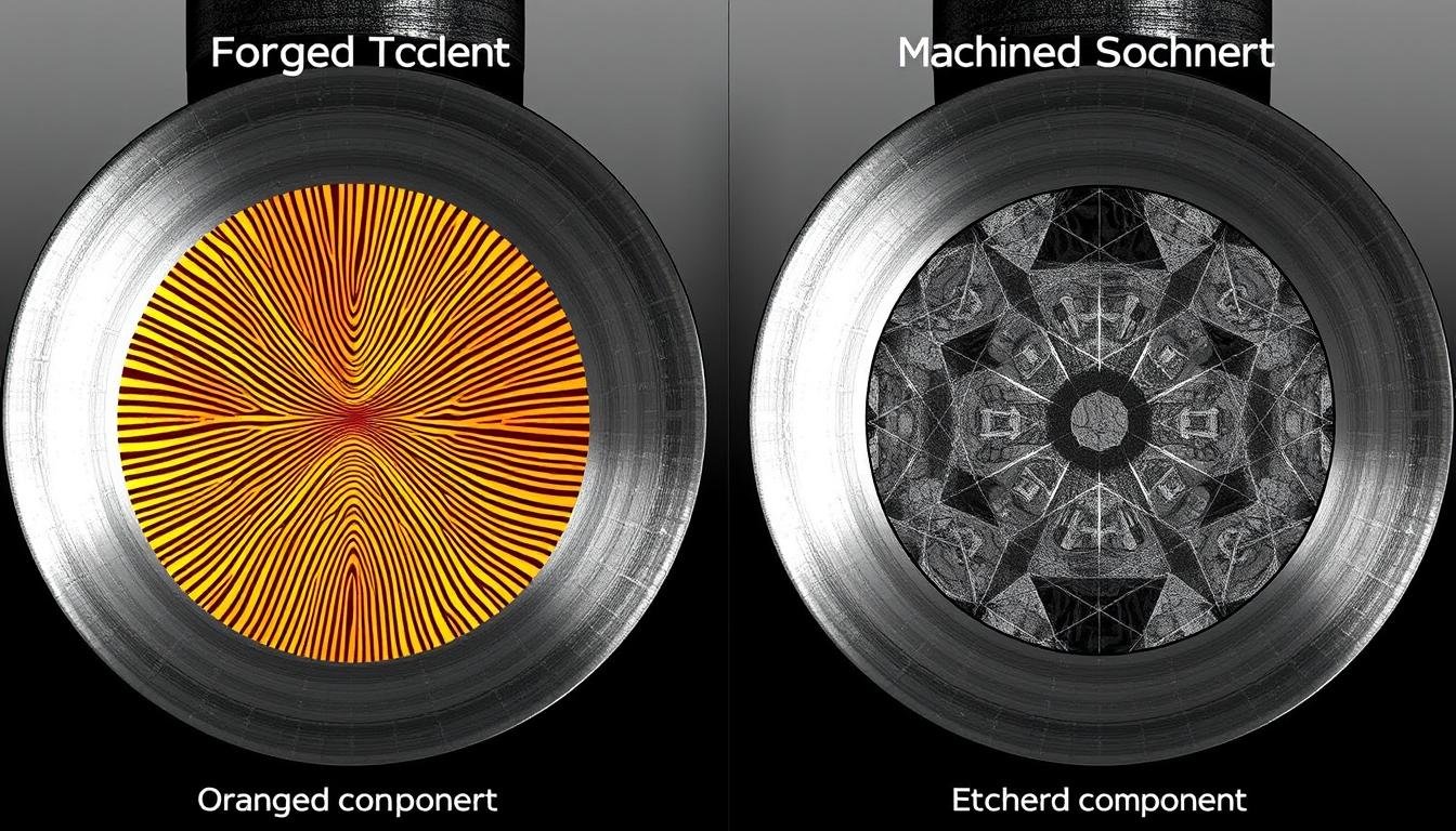 Comparison of grain flow in forged vs machined components