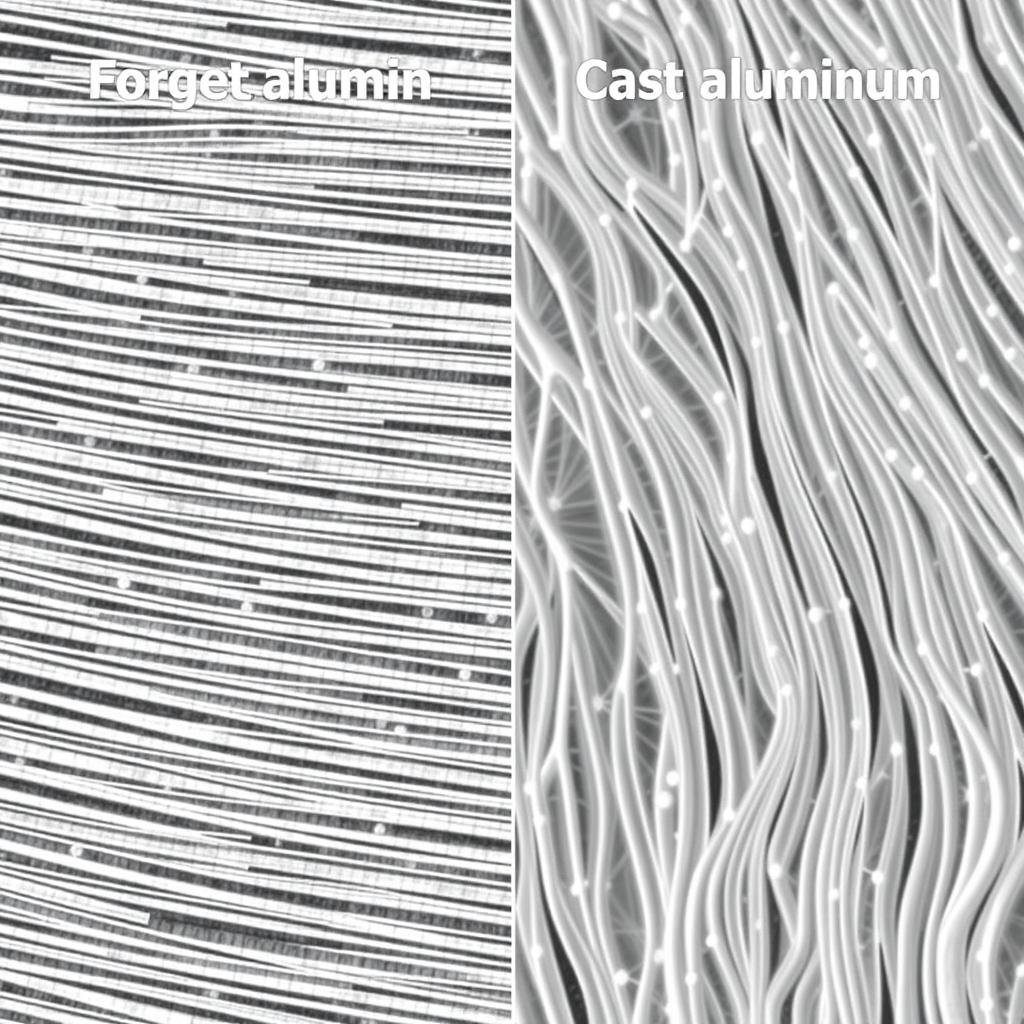 Comparison of grain structure between forged and cast aluminum