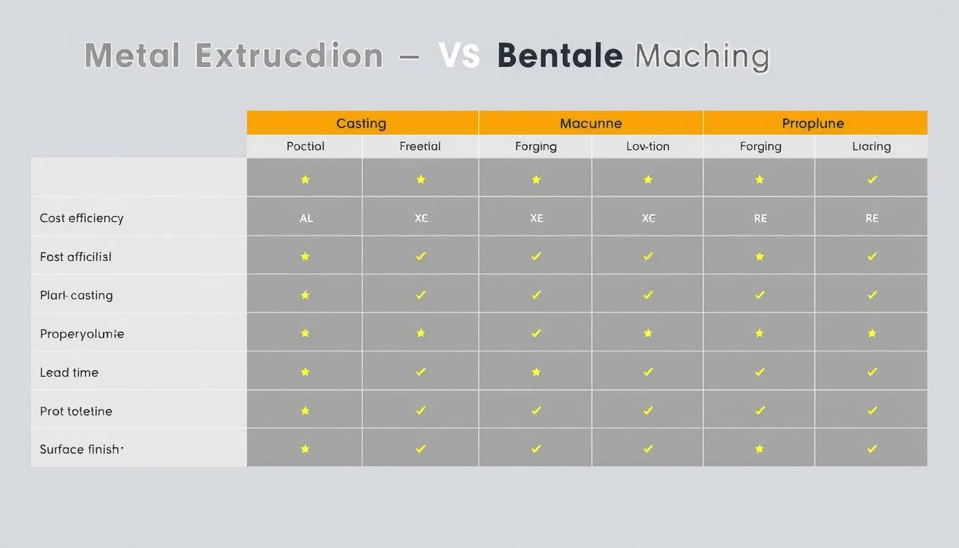 Comparison of metal extrusion with other manufacturing processes