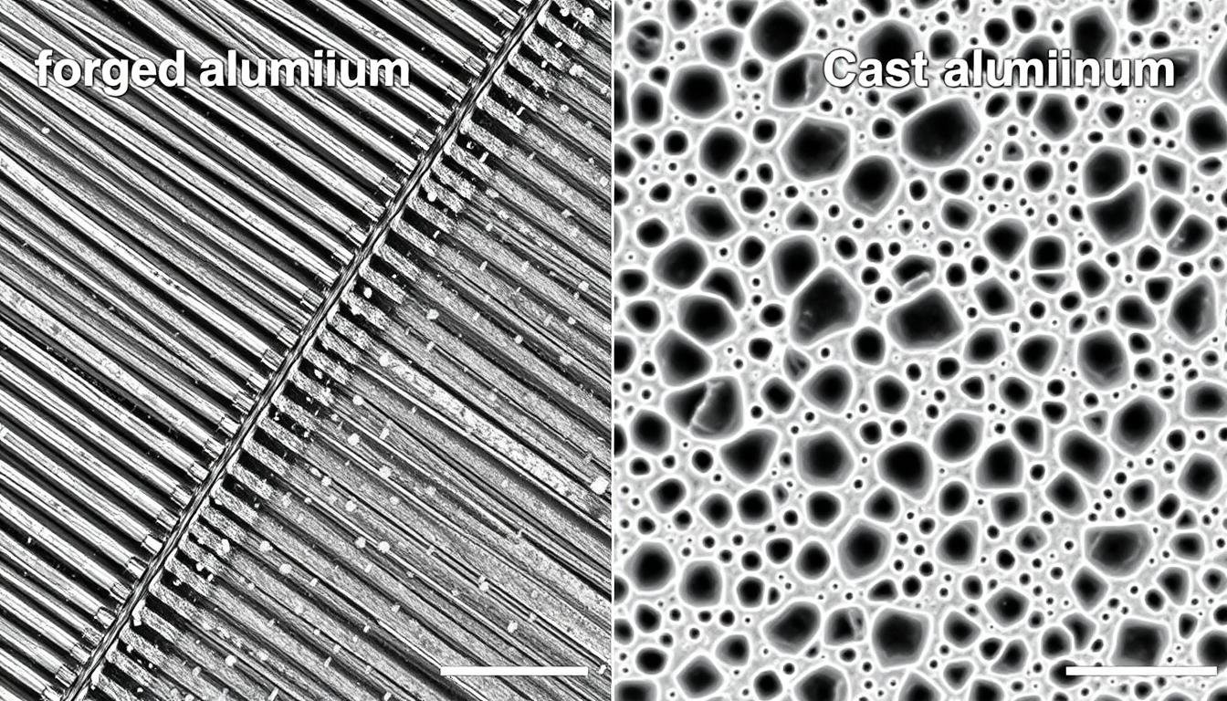 Comparison of microstructure between forged and cast aluminum alloys Comparison of microstructure between forged and cast aluminum alloys