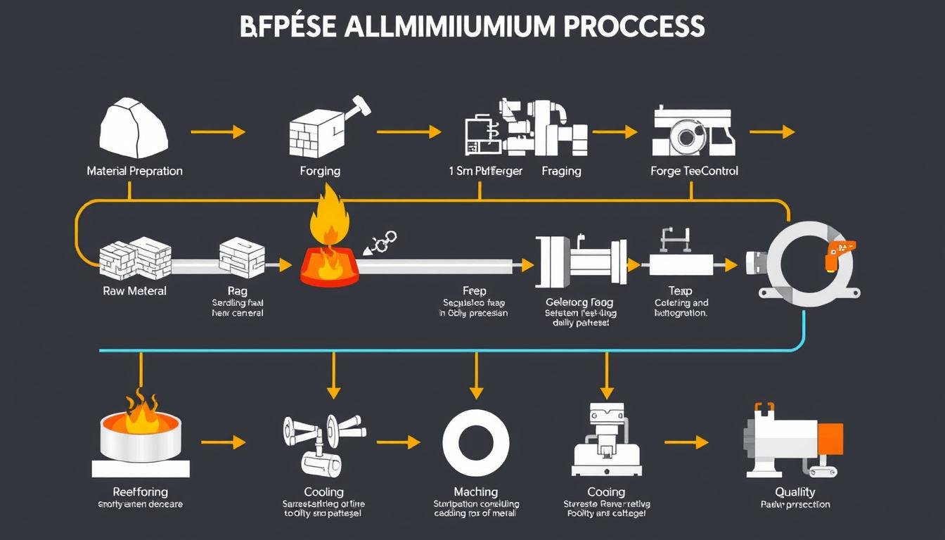 Complete aluminum forging process workflow Complete aluminum forging process workflow