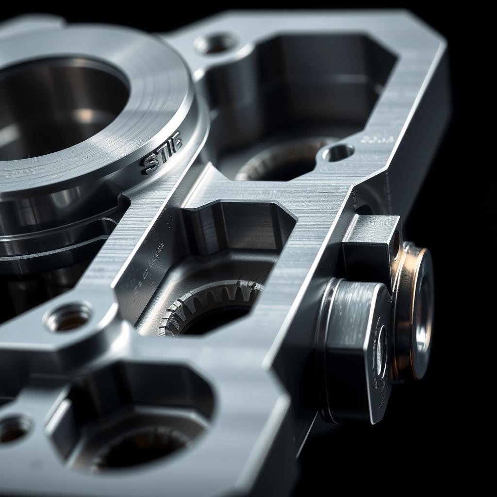 Complex billet machined part with intricate features and undercuts