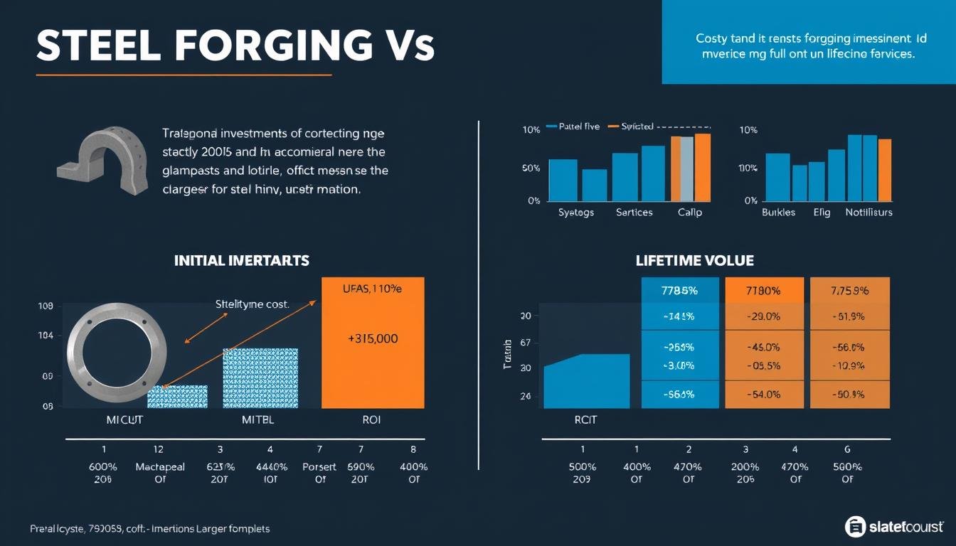 Cost analysis of steel forging showing value over product lifecycle
