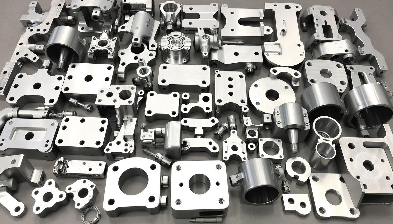 Custom aluminum forged components manufactured by MAIKONG showing various complex shapes and sizes