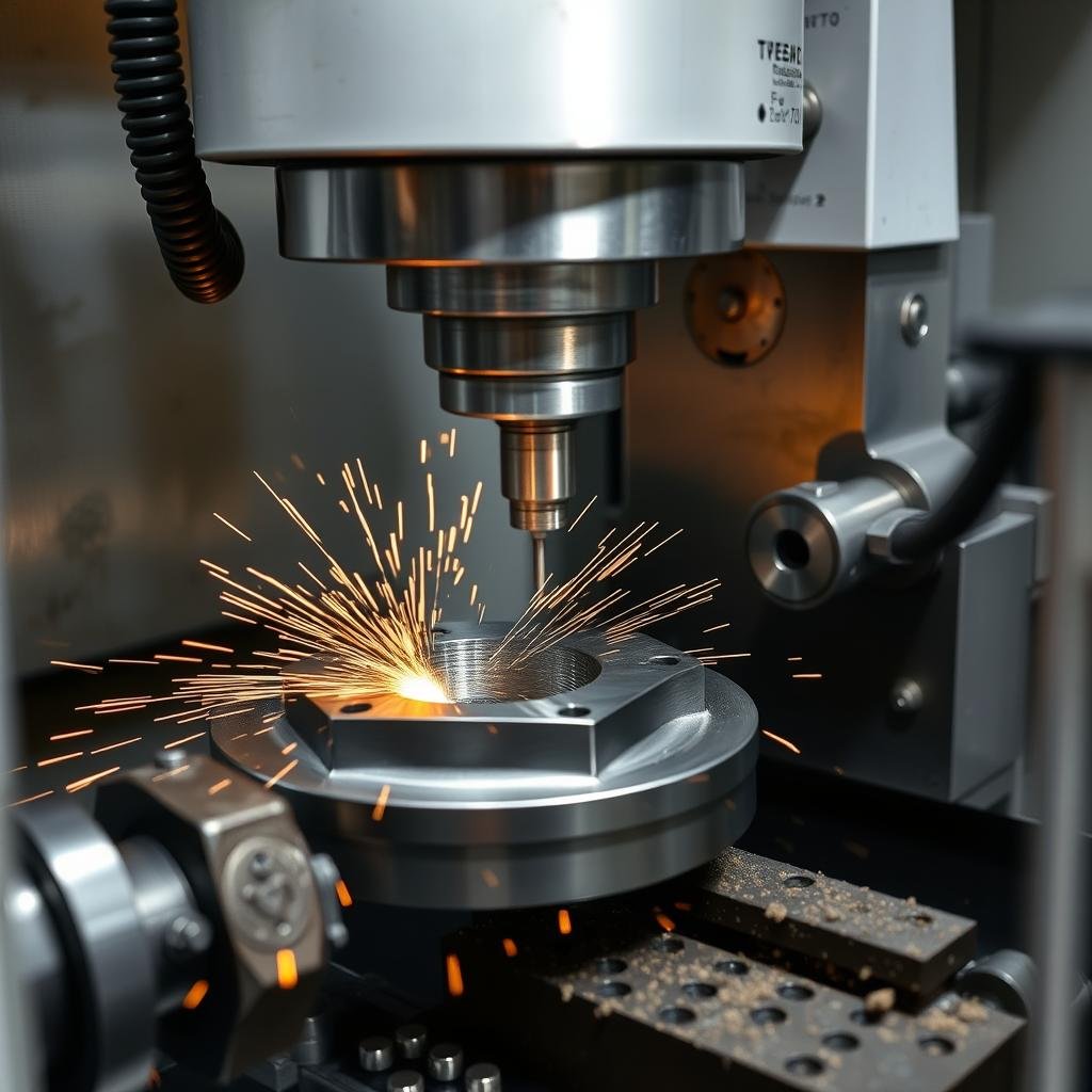 Custom forging dies being machined for aluminum parts Custom forging dies being machined for aluminum parts