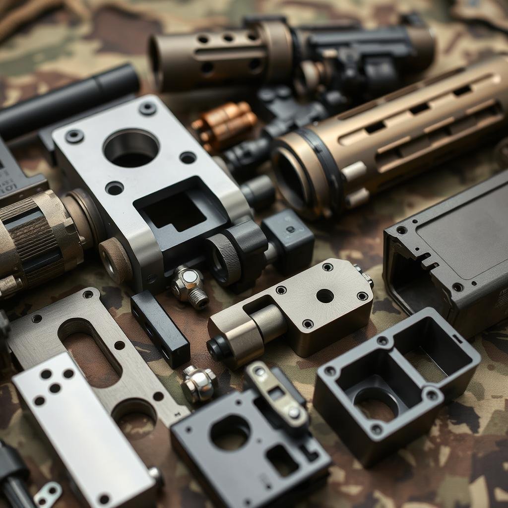 Defense industry components machined from billet