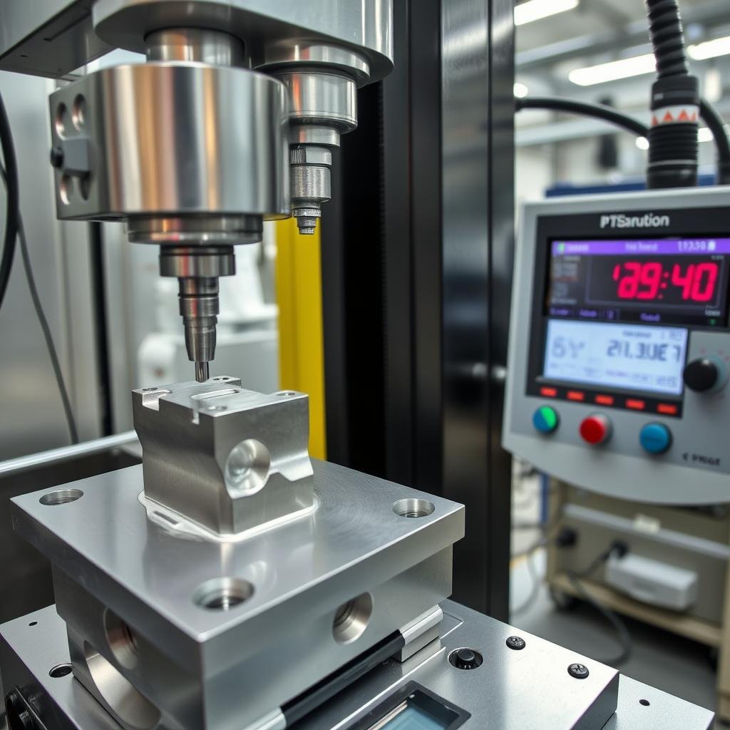 Demonstration of aluminum forged part strength test Demonstration of aluminum forged part strength test