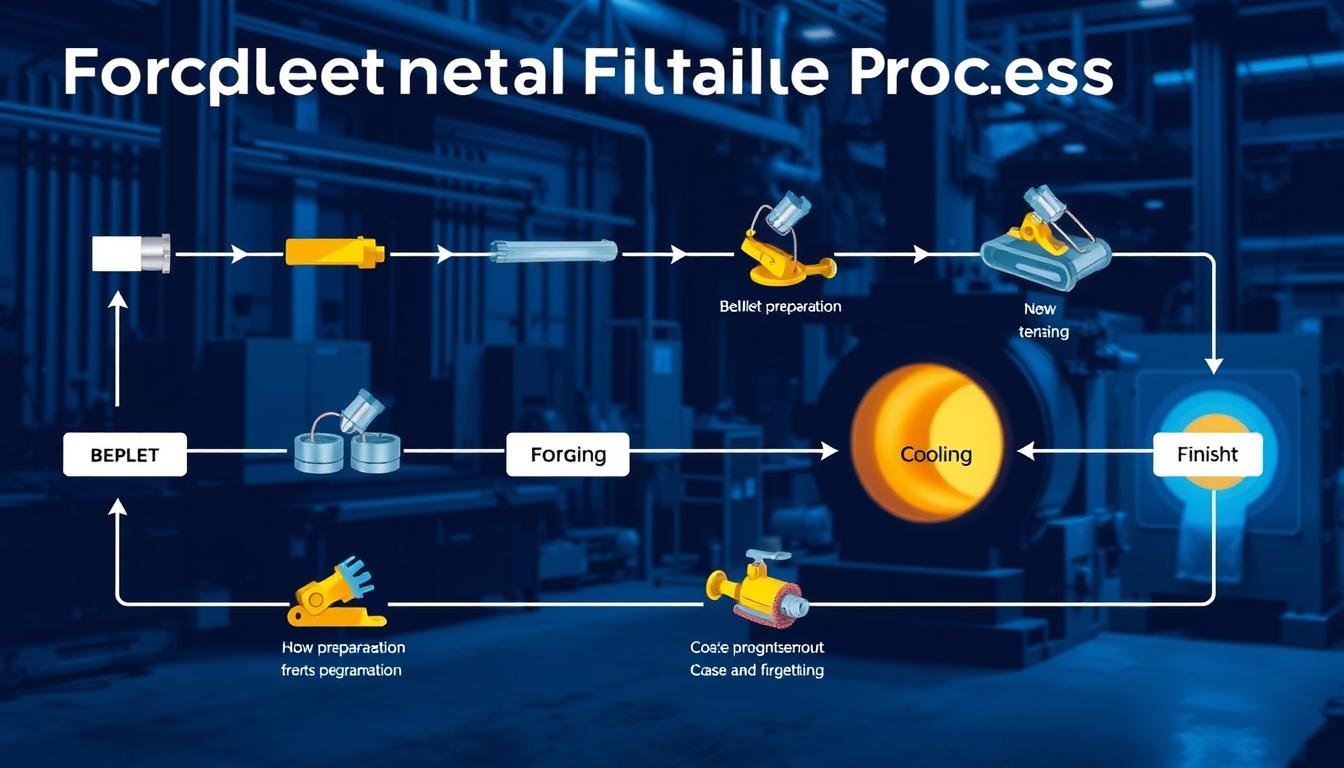 Detailed diagram showing each forging procedure step in sequence