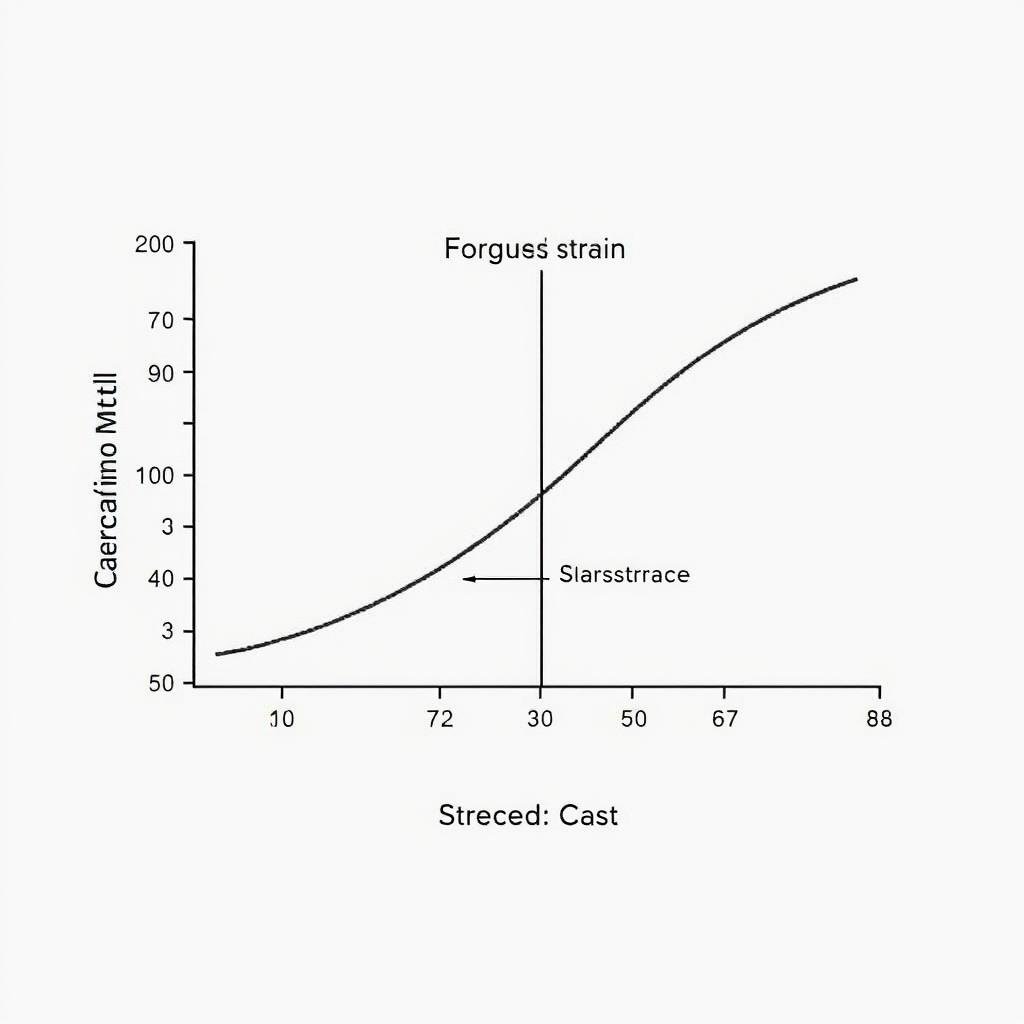 Diagram showing enhanced strength properties of metal forge components