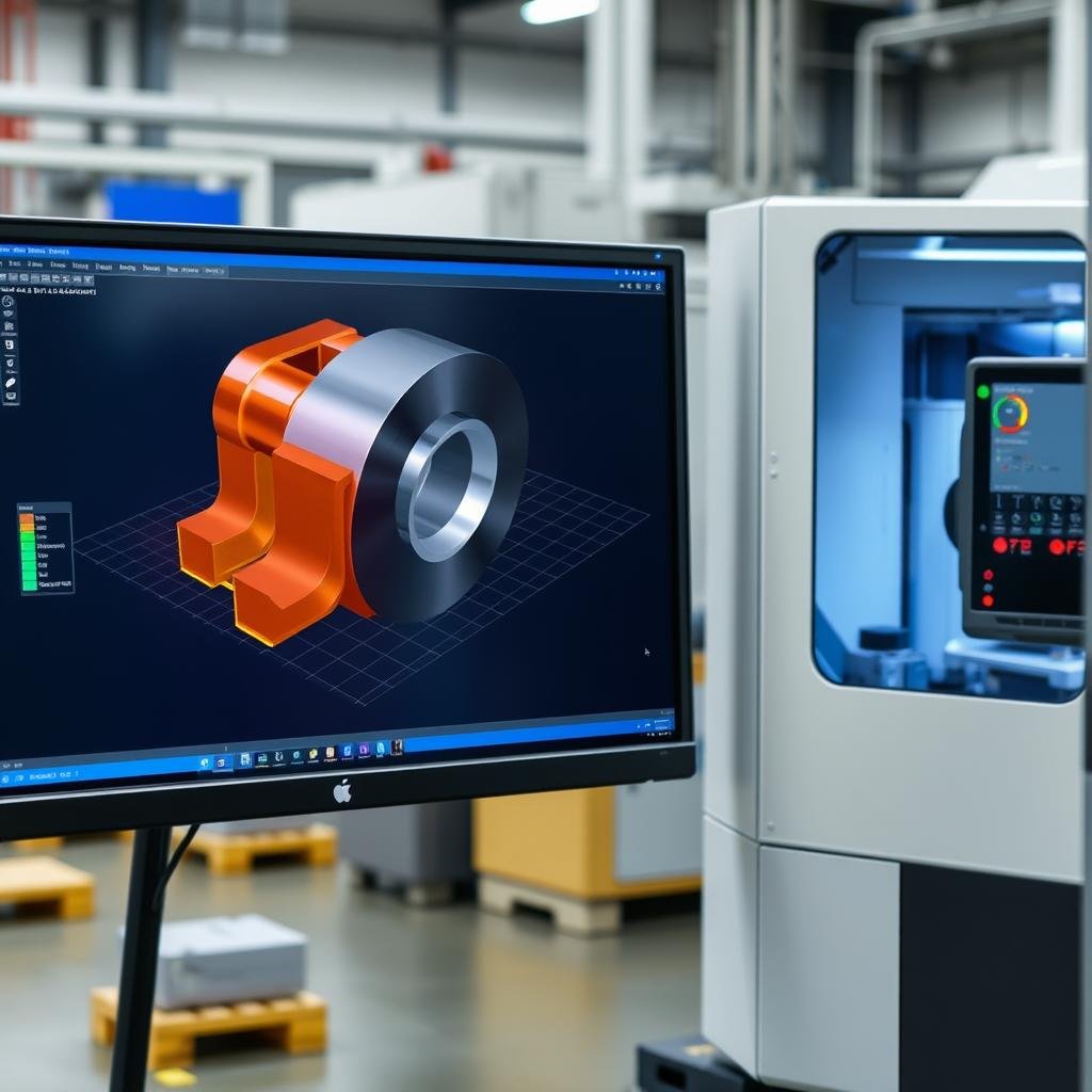 Digital twin simulation of billet machining process showing real-time optimization Digital twin simulation of billet machining process showing real-time optimization