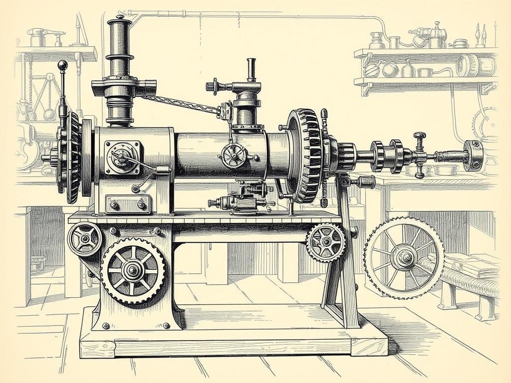 Early industrial revolution era milling machine