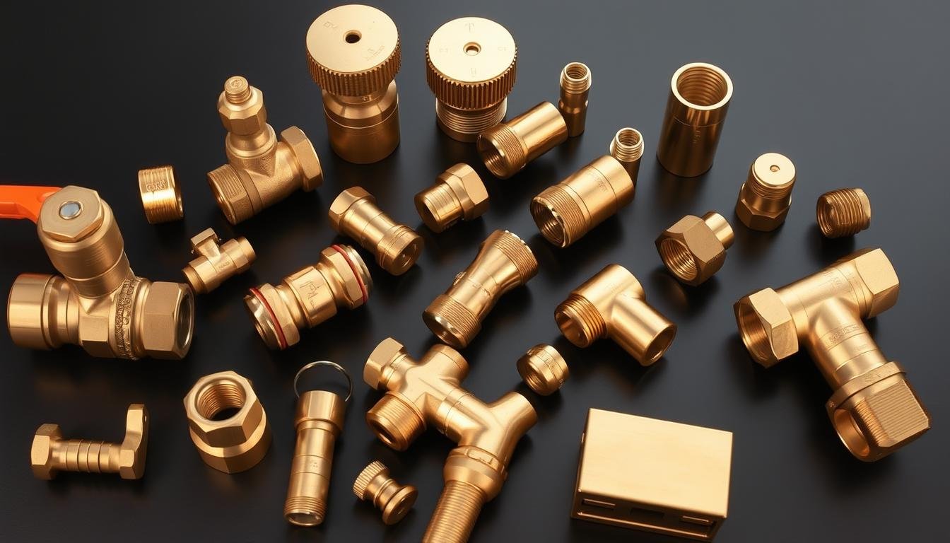 Extruded brass plumbing components manufactured by MAIKONG