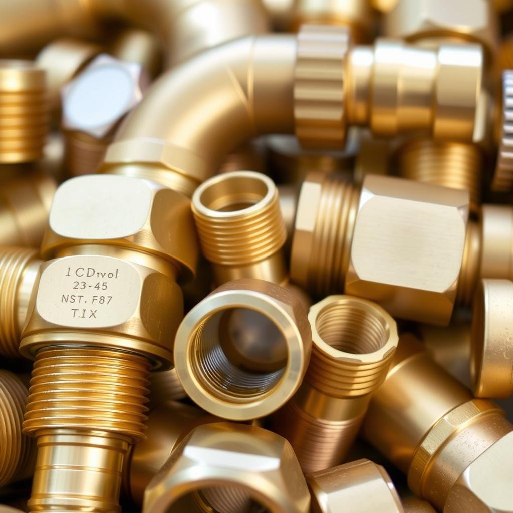 Extruded brass plumbing fittings and connectors