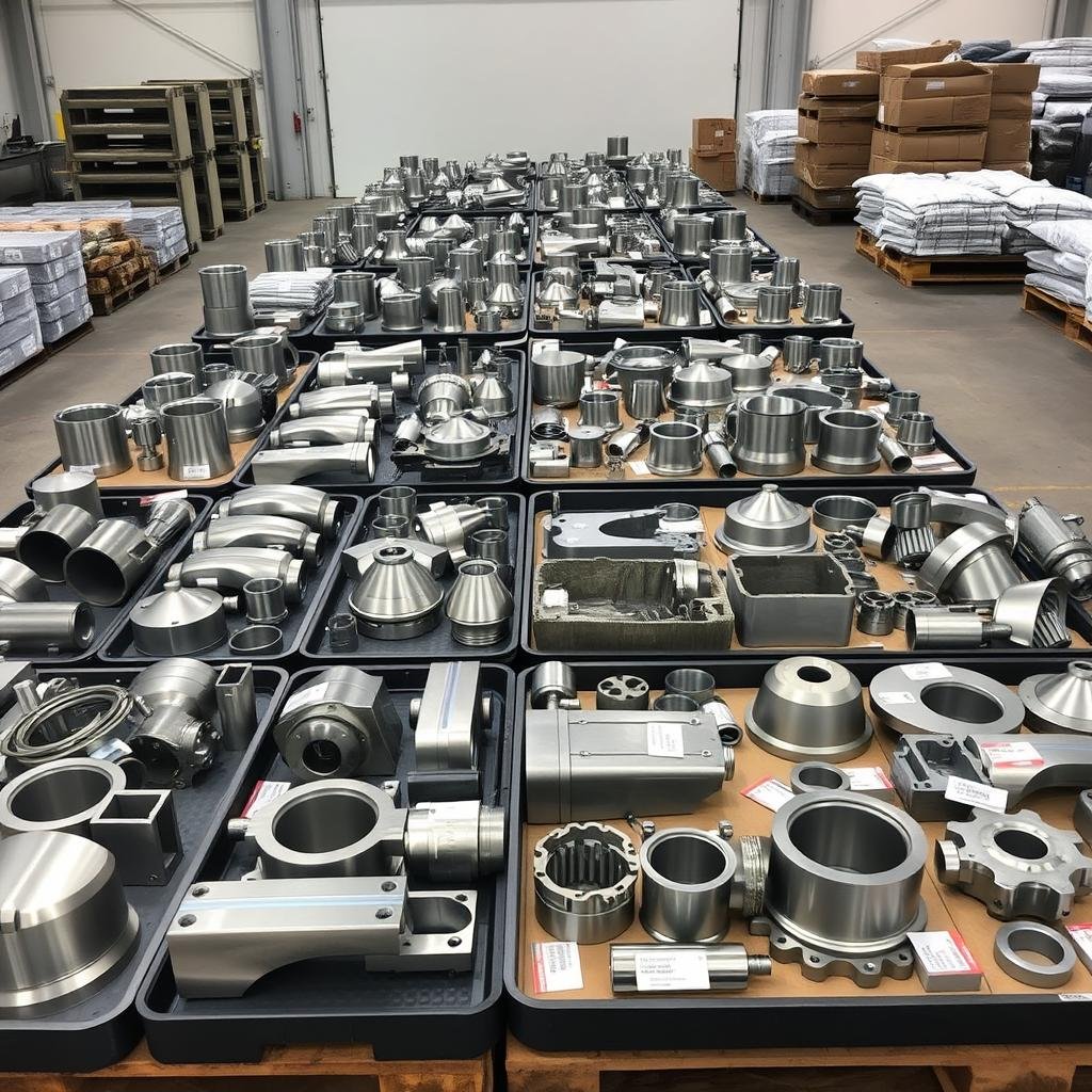 Finished precision forged parts ready for shipping