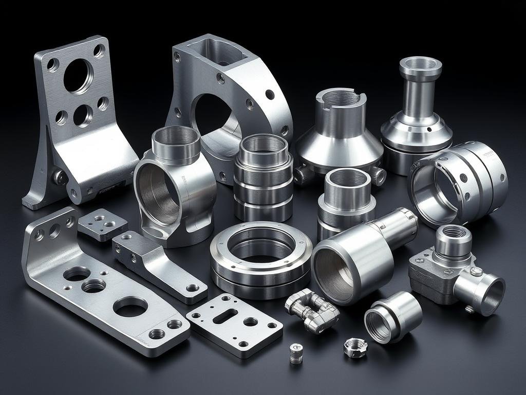 Forged aluminum aerospace components showing complex geometries and lightweight design Forged aluminum aerospace components showing complex geometries and lightweight design