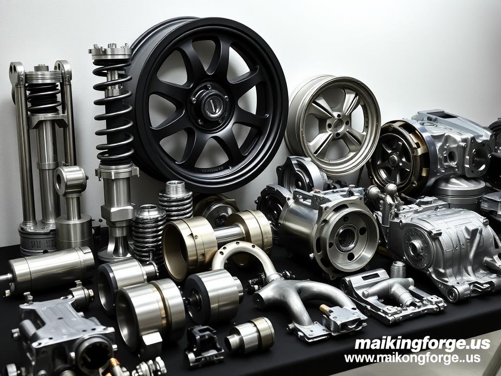 Forged aluminum automotive parts