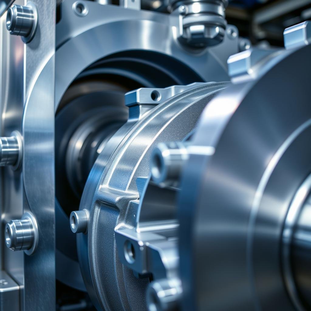 Forged aluminum industrial machinery components showing durability